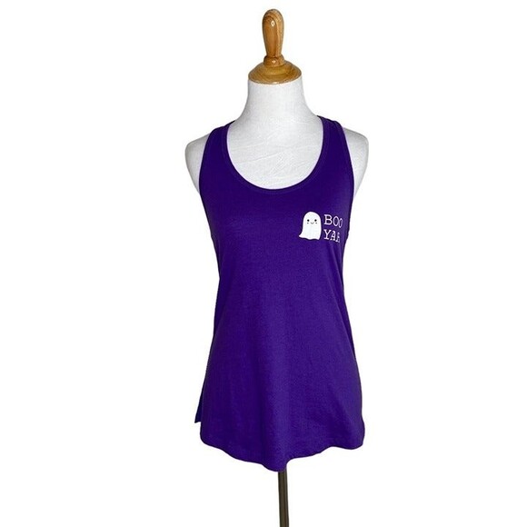 Ideal T by Next Level Boo Yah  Ghost Purple Racerback Tank Top. Size Medium - Picture 1 of 7